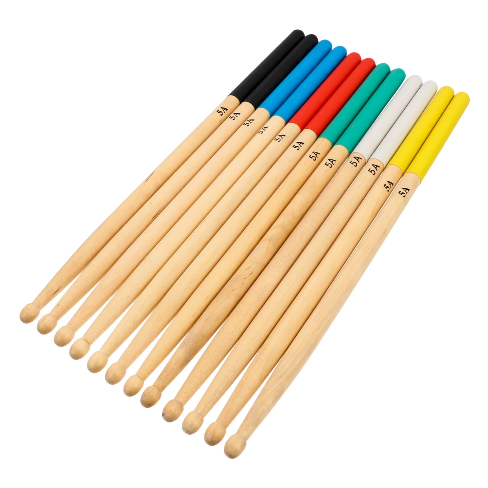 Baquetas de Madera de Arce 5a Antideslizantes para Batería, 6 Pares