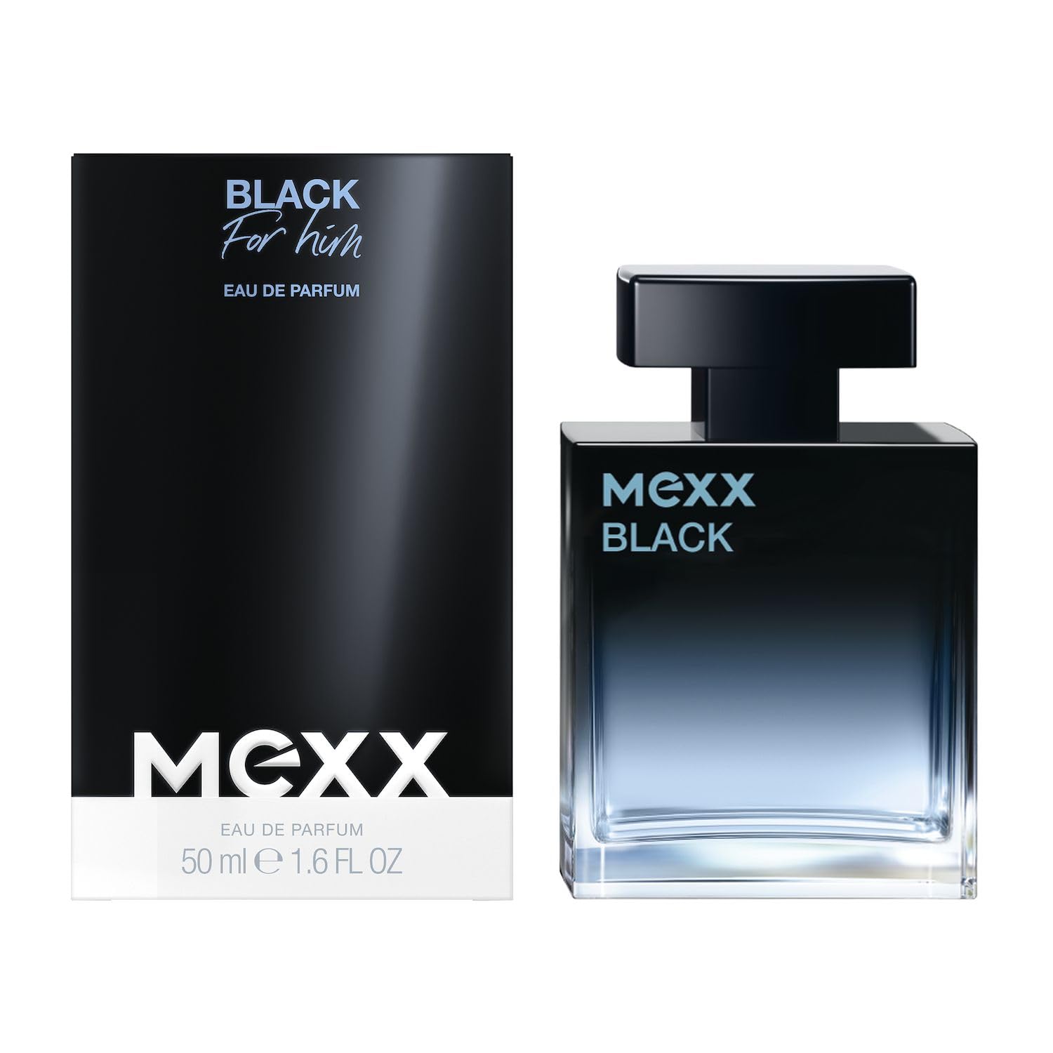 Mexx Black Woda Perfumowana dla Mężczyzn, o Drzewnych i Morskich Nutach Zapachowych, 50 ml
