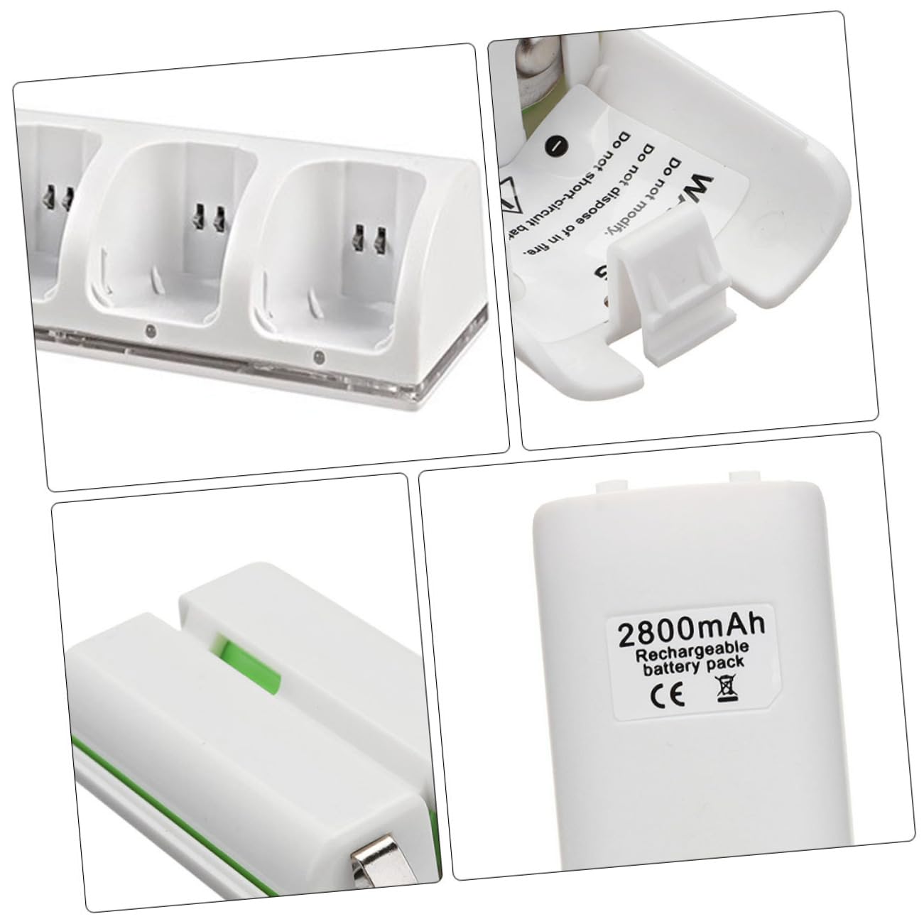 SHINEOFI Caricabatterie Slot Adattatore per Pile Materiale Plastico di Qualità Design Compatto Interfaccia USB Cavo USB Incluso