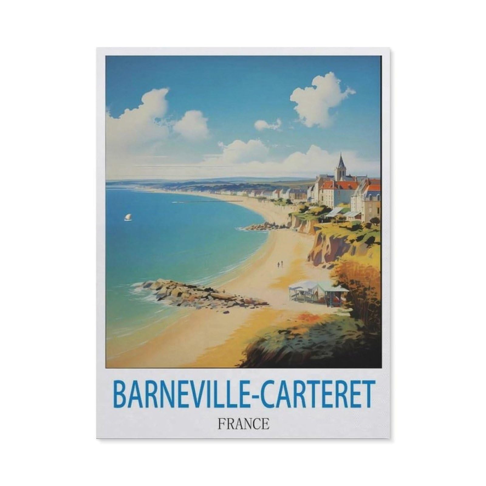 BEAYODKP 5D Diamond Painting，Barneville Carteret France（40x50cm）