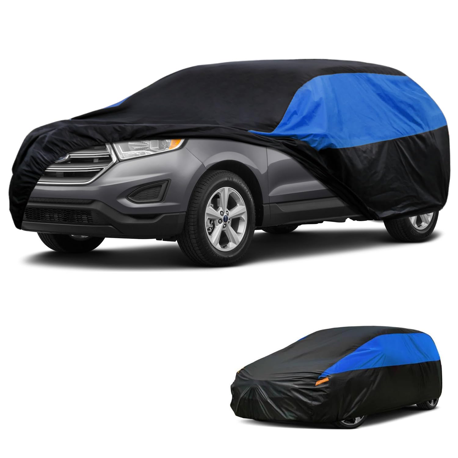 GUNHYI Ford Car Cover Custom Fit Ford Edge Waterproof All Weather, Lightweight Full Exterior Cover for Automobiles Outdoor Sun UV Rain Dust Snow Wind Protection.