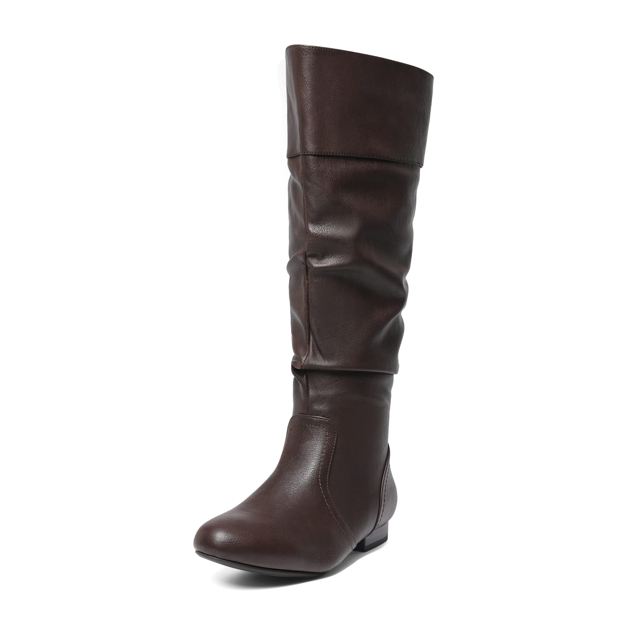 DREAM PAIRS Women's Wide Calf Knee High Pull On Fall Weather Winter Boots