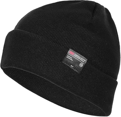 Nesirooh Gorro de Invierno para Hombre y Mujer, Gorro Beanie con Puños y Forro 3M Thinsulate Cálido Gorro de Punto