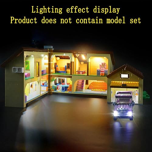 Miniatura 4 de Kit de luz LED compatible con Lego The Simpsons House - Juego de iluminación para los Simpsons 71006 modelo de construcción (juego de modelos no