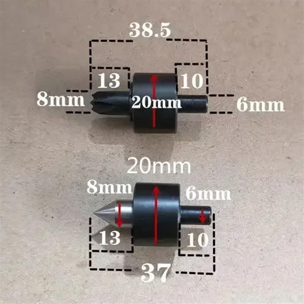 1 set multifunzione trapano contropunta centro argento metallo con artiglio for mini tornio macchina centro girevole accessorio(B)