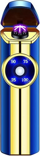 SKRFIRE Encendedor de plasma recargable USB, encendedor eléctrico de triple arco, resistente al viento, sin llama, encendedor cilíndrico con hermosa