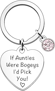 Funny Auntie Gifts Auntie Birthday Gifts Best Auntie Keyring Christmas Gifts for Auntie If Aunties were Bogeys I'd Pick You
