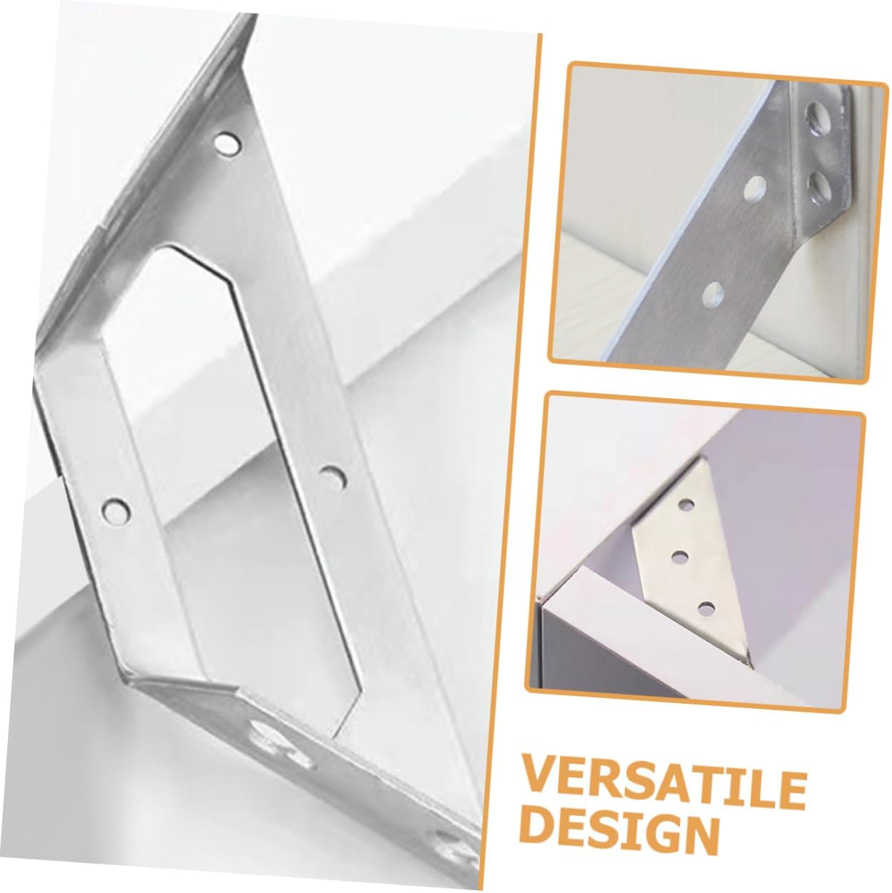 Veemoon 30sets Corner Brackets of Furniture Connectors for Cabinets Tables and Shelves Easy to Install Screws Versatile Support for