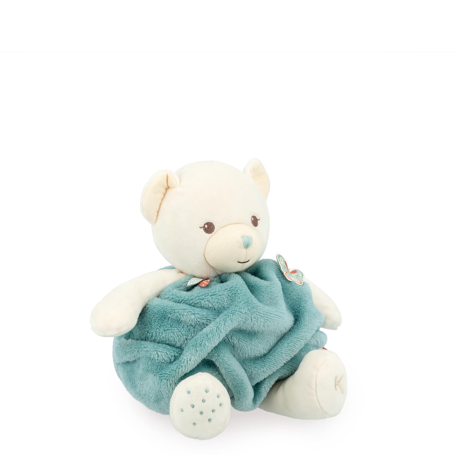 KALOO - Plume - Bulle d'Amour Orso Verde - Morbido Orsetto Peluche 30 cm - Grande Doudou per Neonato - Sviluppo del Tatto - Cofanetto Regalo Personalizzabile - Dalla Nascita, K214001