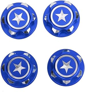 Tbest Hex Wheel Nut, 4Pcs Aluminium Alloy 17mm Hex Wheel Mount Nuts Set Fit for Summit RC Car(Mazarine)