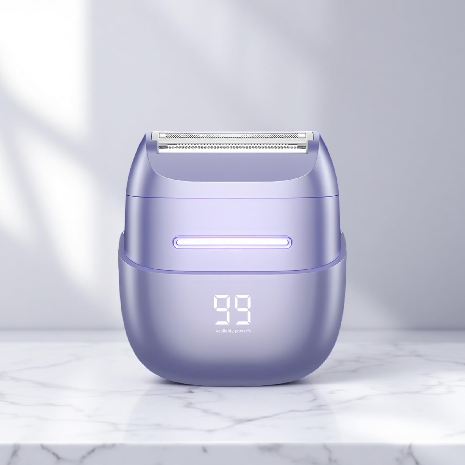 Elektrorasierer für Damen für Beine, kabelloser Rasierer mit hautfreundlicher Folie, Bikini-Trimmer für Frauen, mit LED-Display, Type-C-Laden, sanfte Rasur für unterwegs