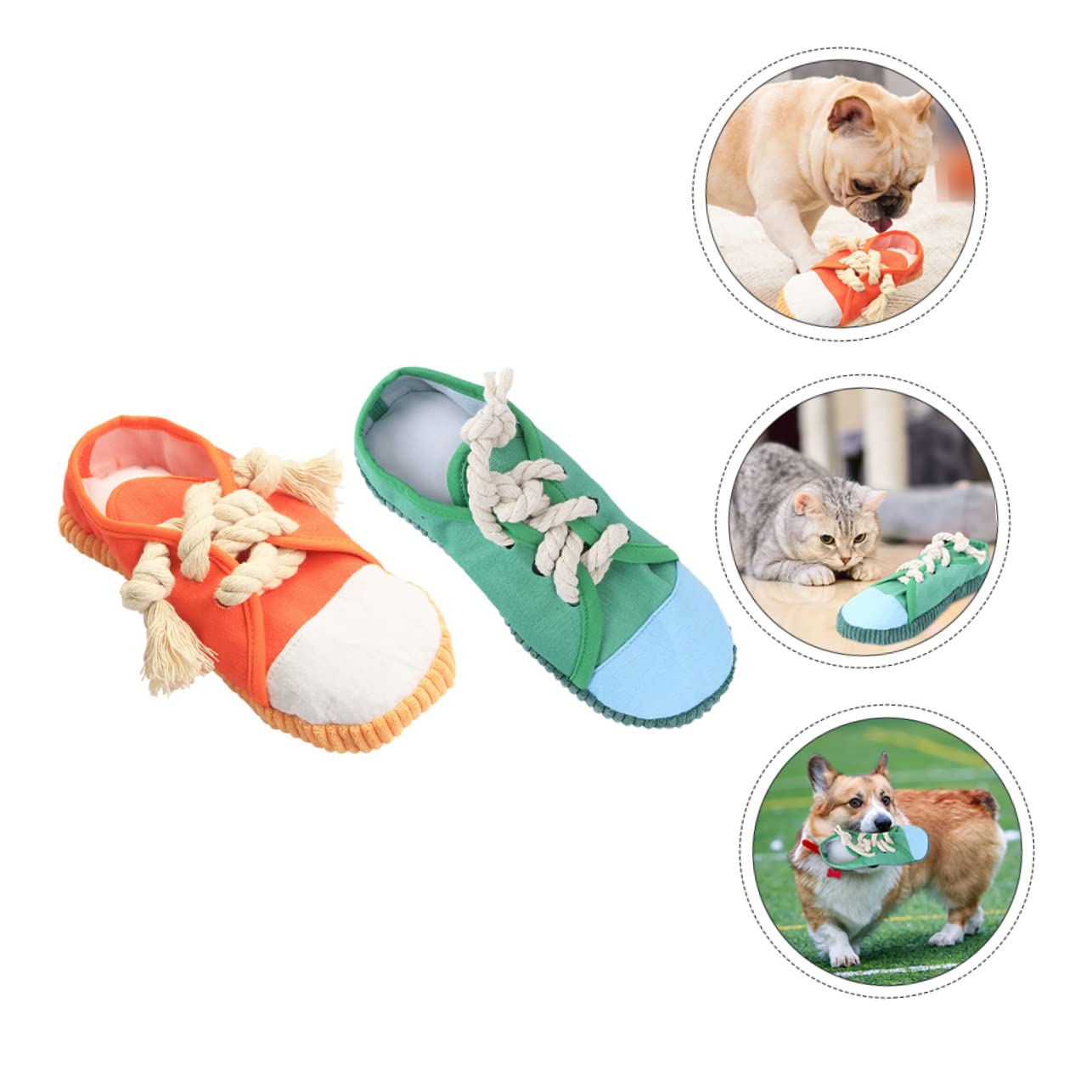 BESPORTBLE 4stücke Haustier Kauspielzeug Aus Bunte Slipper Für Hunde Und Katzen Zum Kauen Spielen Und Zahnpflege Langlebig Und Sicher Für Ihre Tiere