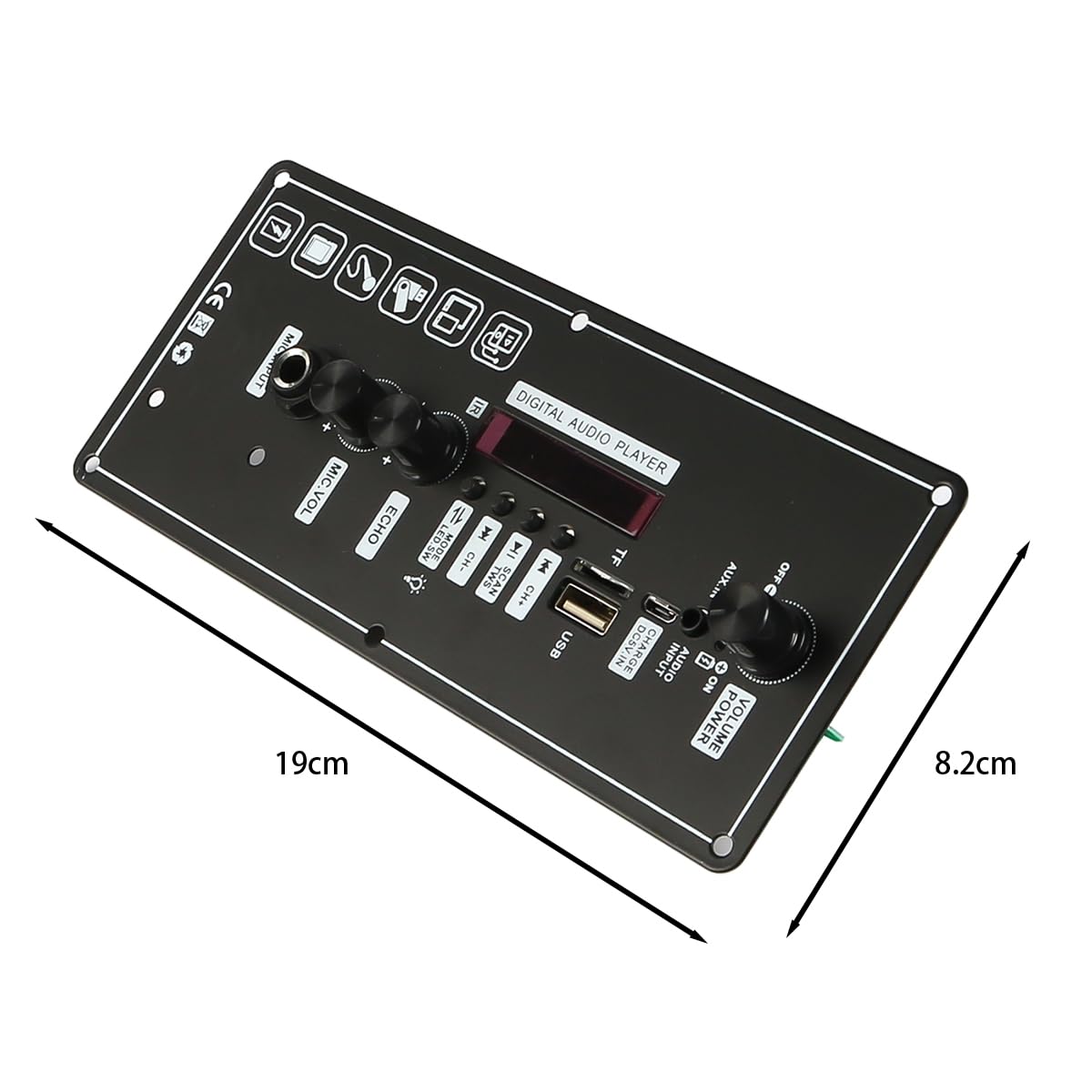 Scheda Amplificatore Audio Bluetooth 15 W con Altoparlante Audio FM BT Portatile 5 V Scheda Amplificatore di Potenza Karaoke Modulo Radio Audio Amplificatore MP3