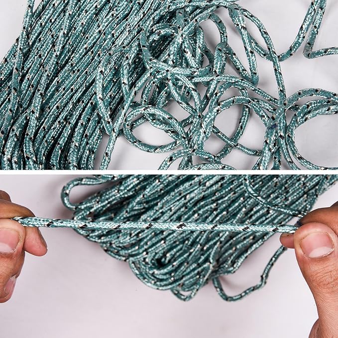 Image of Strong & Durable Nylon Braided Cotton Rope | Clothesline for Drying Clothes Line| 10 Meter Length | 5mm Thickness (Diameter) for Outdoor, Camping, Indoor, Crafting, Art Projects Use.