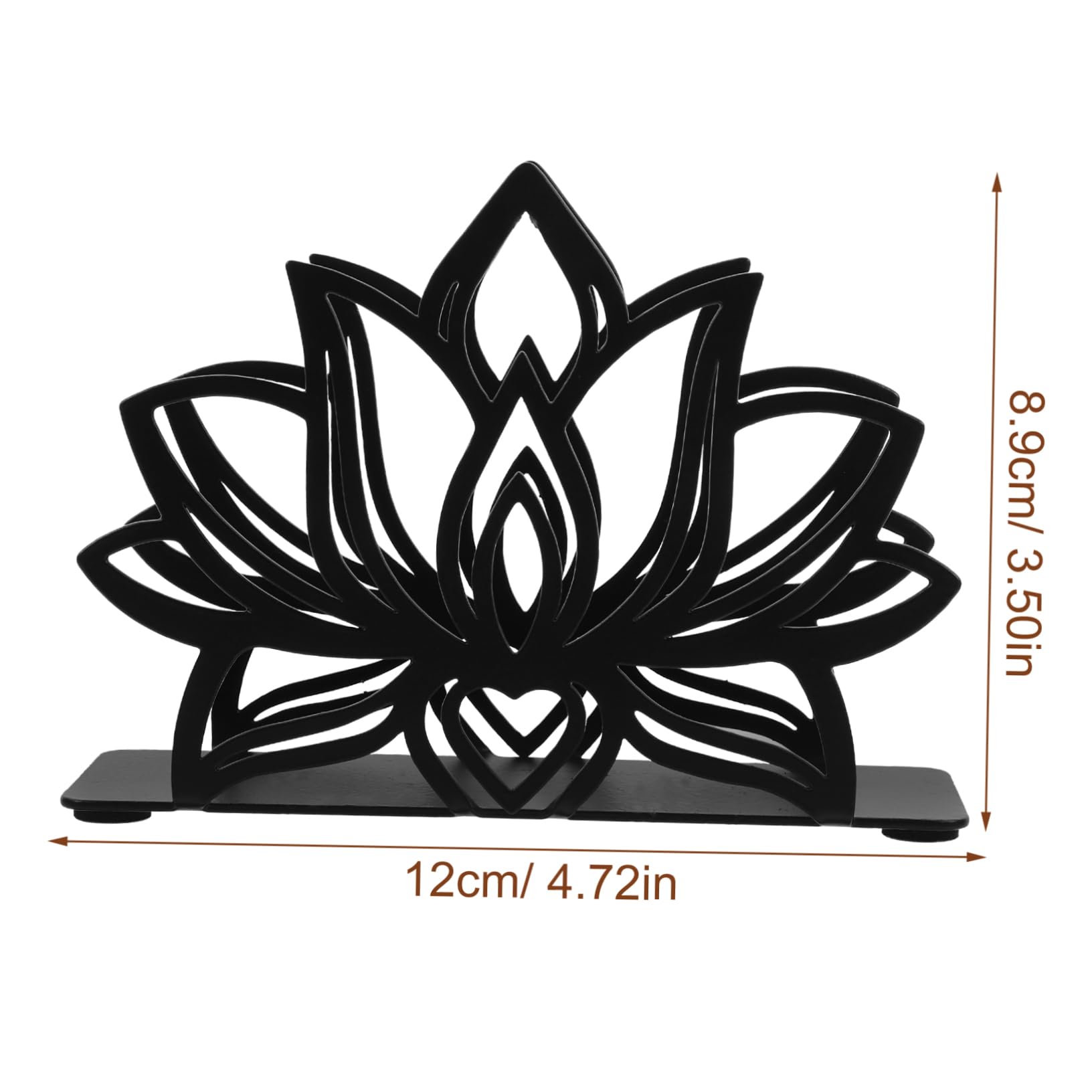 Cabilock 4 Soportes Para Servilletas Con Forma De Flor De Loto De Hierro Y Metal Dispensadores De Servilletas Independientes.