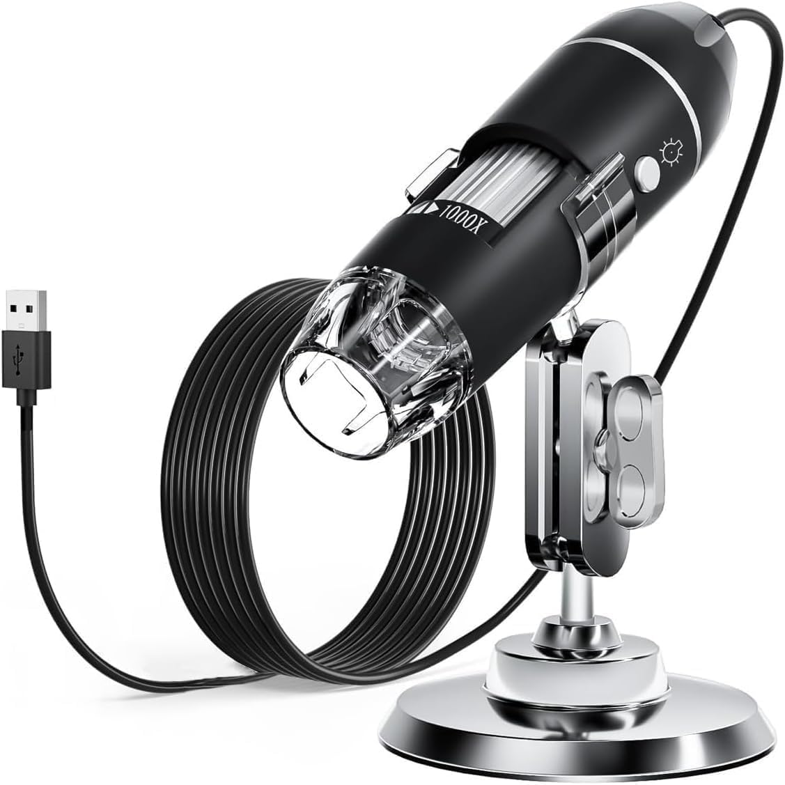 50 to 1000x Magnification Endoscope, 8 LED USB 2.0 Digital Microscope, Mini Camera with OTG Adapter with Stand, Compatible with Mak Windows 7 8 10 11 Android Linux Chrome-picture-30