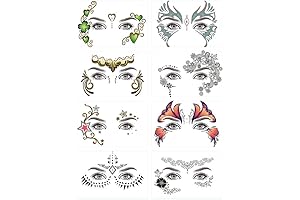 8 Pack Butterfly Temporary Tattoos for Halloween Makeup