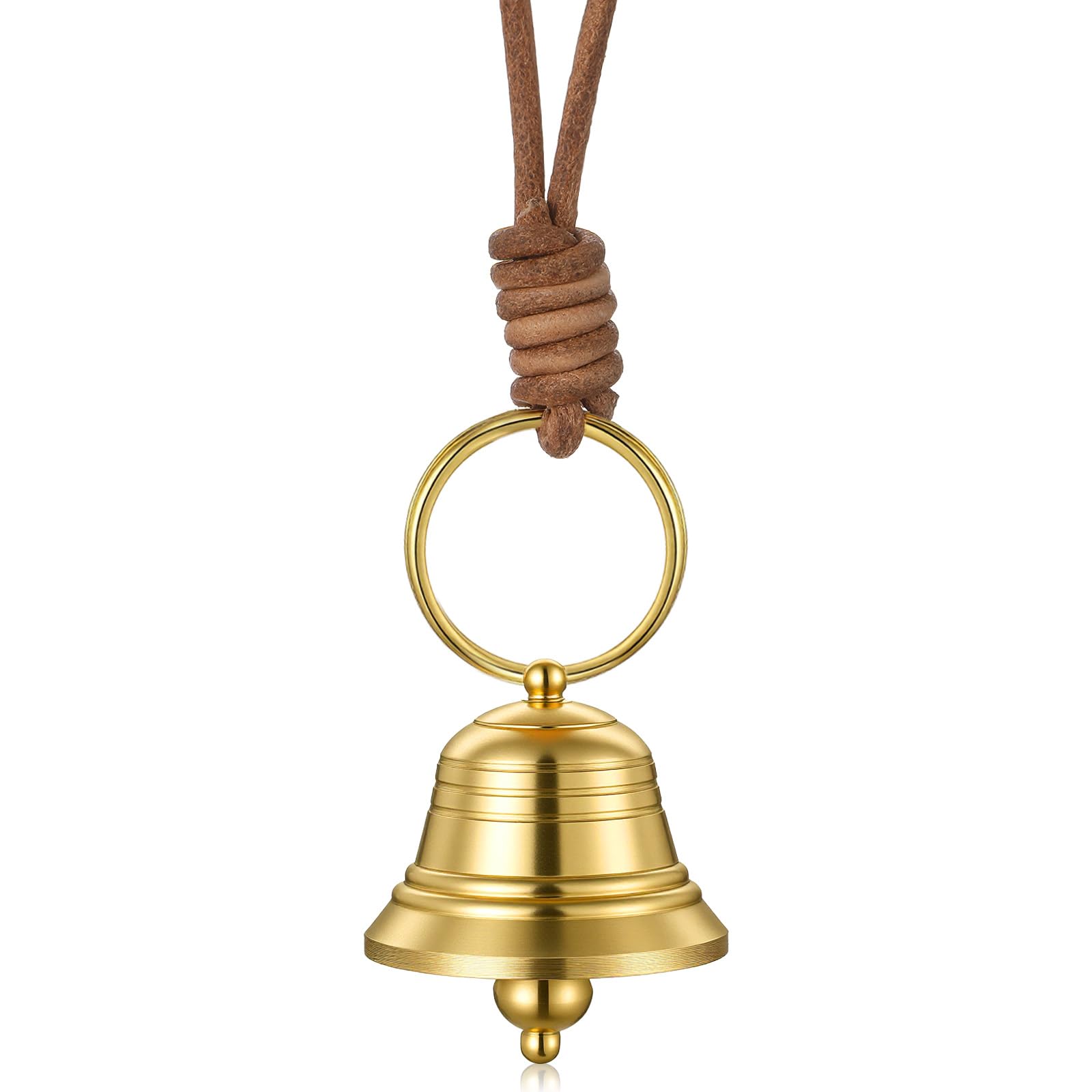 1 Set Copper Bell Vintage Hanging Bell for Door Knob Brass Bells Hanging Gold Bells Outside Hang Decor Clear Ringing Sound for Christmas Home Garden Decor Shopkeepers On Rope Garden Decoration