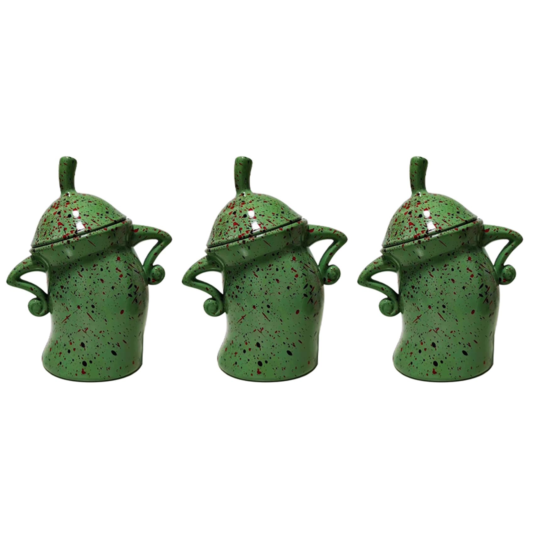 Hndhbfgrt 3X Canister with Attitude,Fun Airtight Kitchen Storage Canisters,Cute Food Storage Tank with Airtight Lid Green