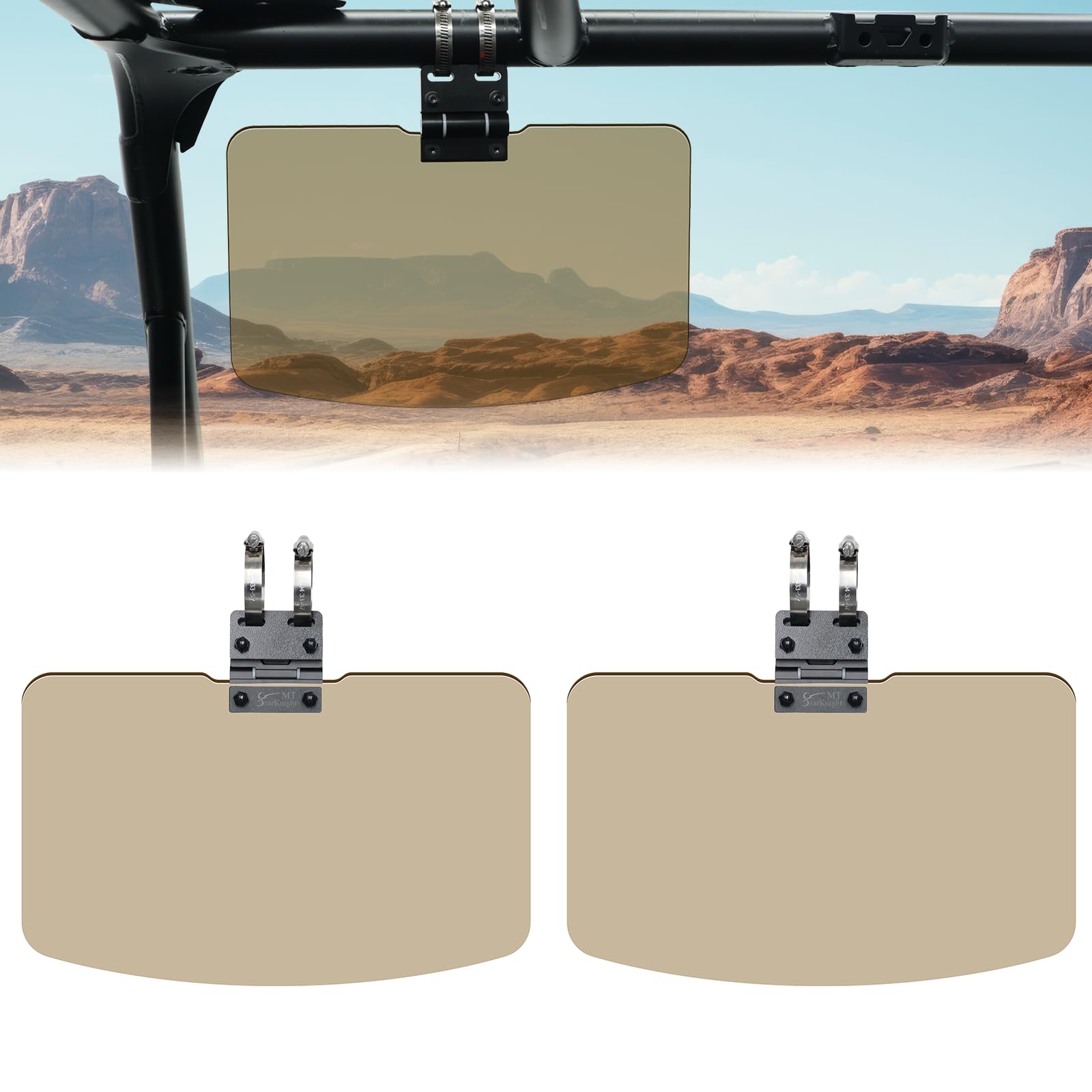 StarknightMT 2-Pack UTV Sun Visor