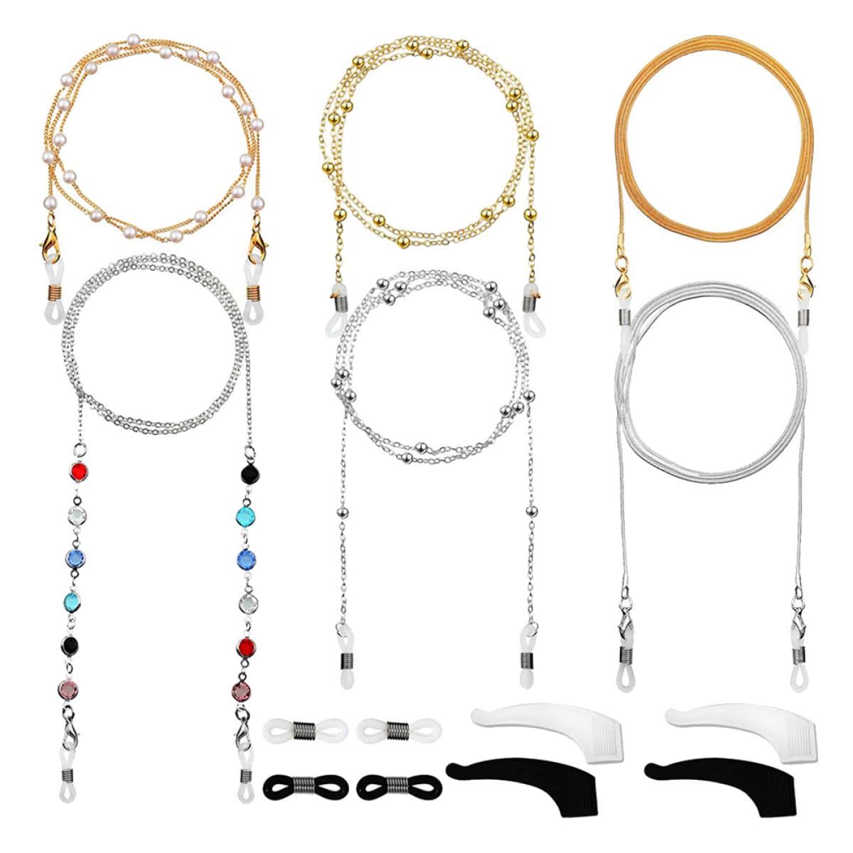 BESTYASH Occhiali Da Vista Catena Maschera Catena Occhiali Fermo Cordino Anti-Perso Occhiali Cavi Occhiali Supporto Della Cinghia Alla Moda Occhiali Decori Porta Occhiali Occhiali Di Moda