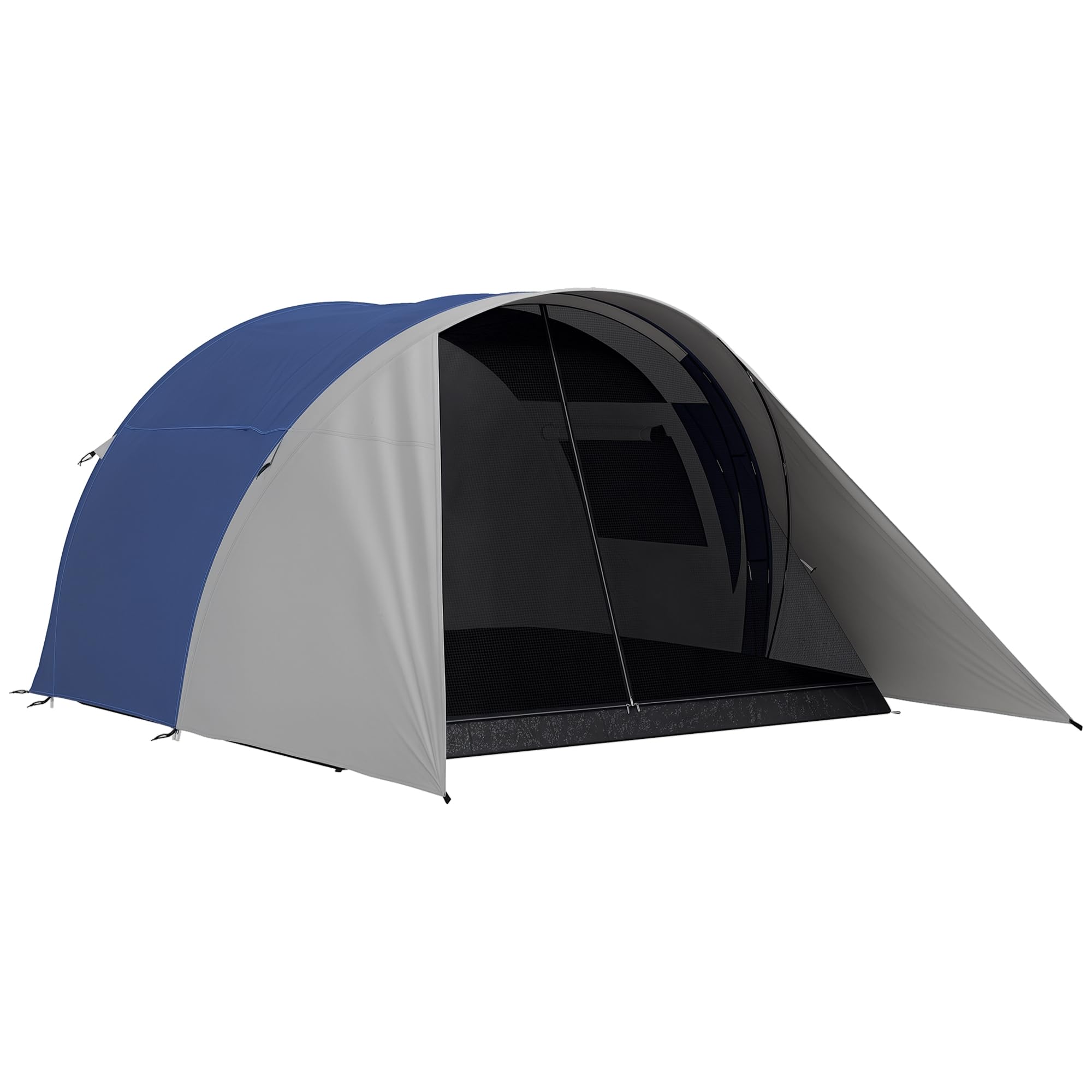 Outsunny Camping tent for 1-2 people with double roof 3000 mm and carry bag, waterproof tunnel tent, light, ventilated, easy to assemble, dim. 300 l x 135 w x 110 h cm