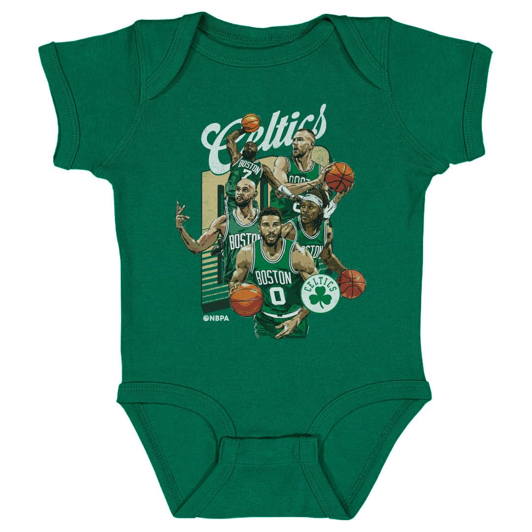 500 LEVEL Boston Celtics Starting 5 One-Piece Infant Bodysuit (Kelly Green, 6M)