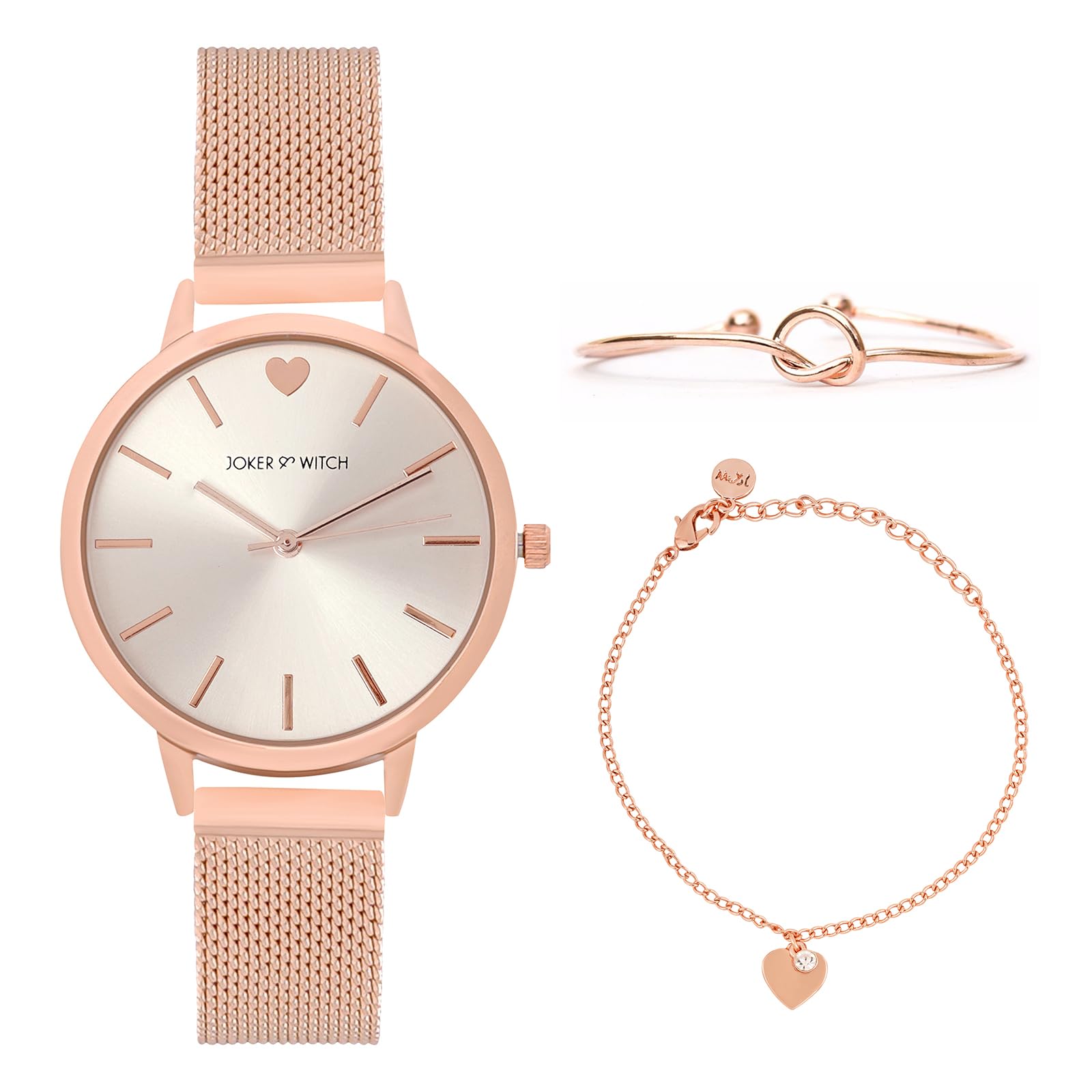Joker & Witch Stainless Steel Women Shilo Analogue Watch Bracelet Stack, Rose Gold Dial, Rose Gold Band (B0CHB7ZVQD) Amazon Price History, Amazon Price Tracker