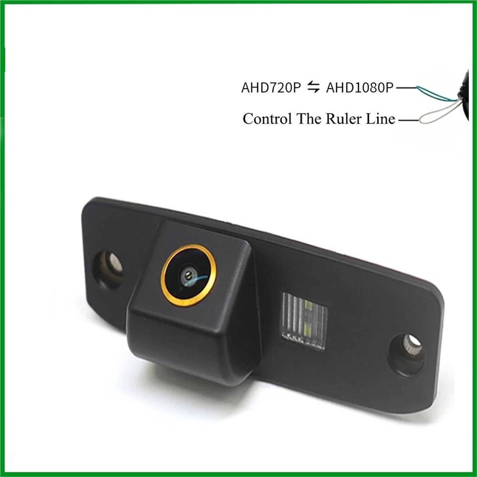 Cámara Trasera Coche para Kia para Ceed Y SW 2006-2012 con Visión Nocturna CCDBackup Vista Estacionamiento Cámara Trasera HD Ojo Pez Reverso(CCD Ruler Line)