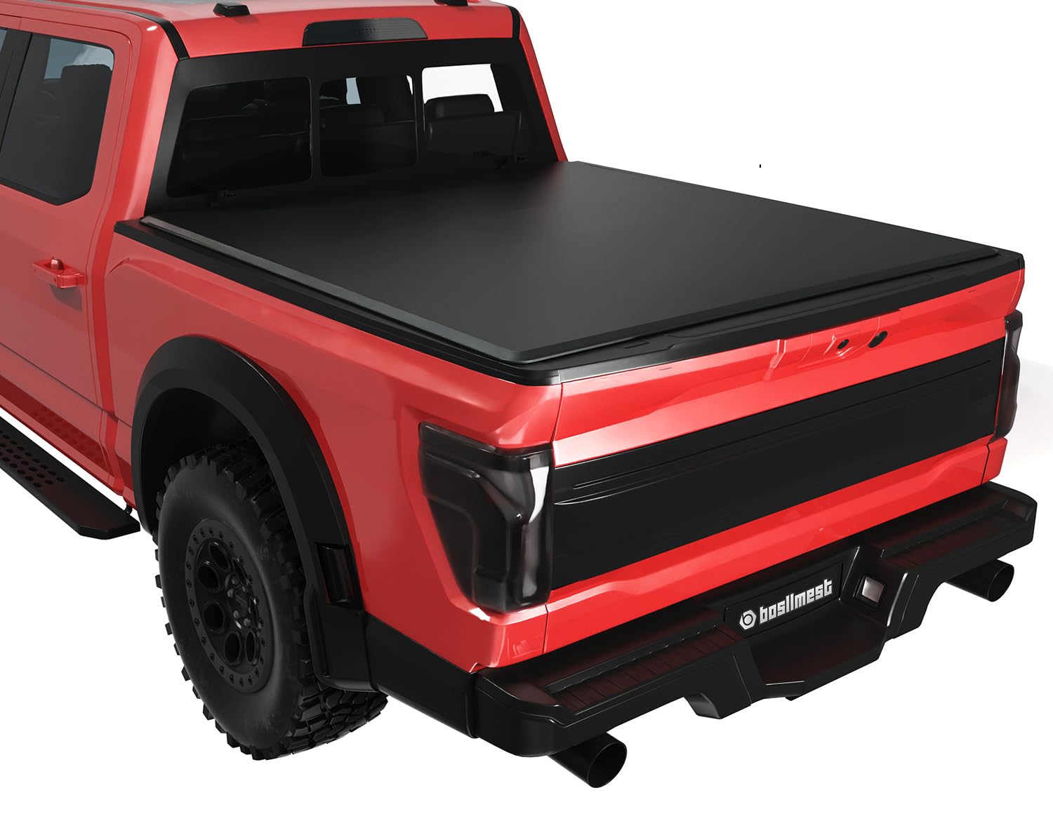 5'7"(67.4") soft tri-fold tonneau cover fit for 2009-2018 ram 1500 (without rambox) pickup truck bed,5.6ft/5.7ft,black