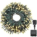 SUKIND LED Christmas String Lights Outdoor Waterproof,UL Certified 114FT 300 LED 8 Modes End-to-End Plug Fairy Lights for Indoor,Outside,Tree,Halloween,Festival,Xmas Decoration(Warm White)