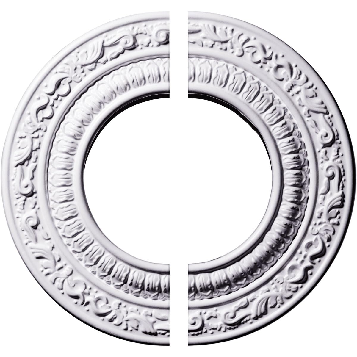 Ekena Millwork CM08AD2 8 1/8"OD x 4 1/8"ID x 1/2"P Andrea Ceiling Medallion, Fits Canopies up to 4-1/8", 2 Piece