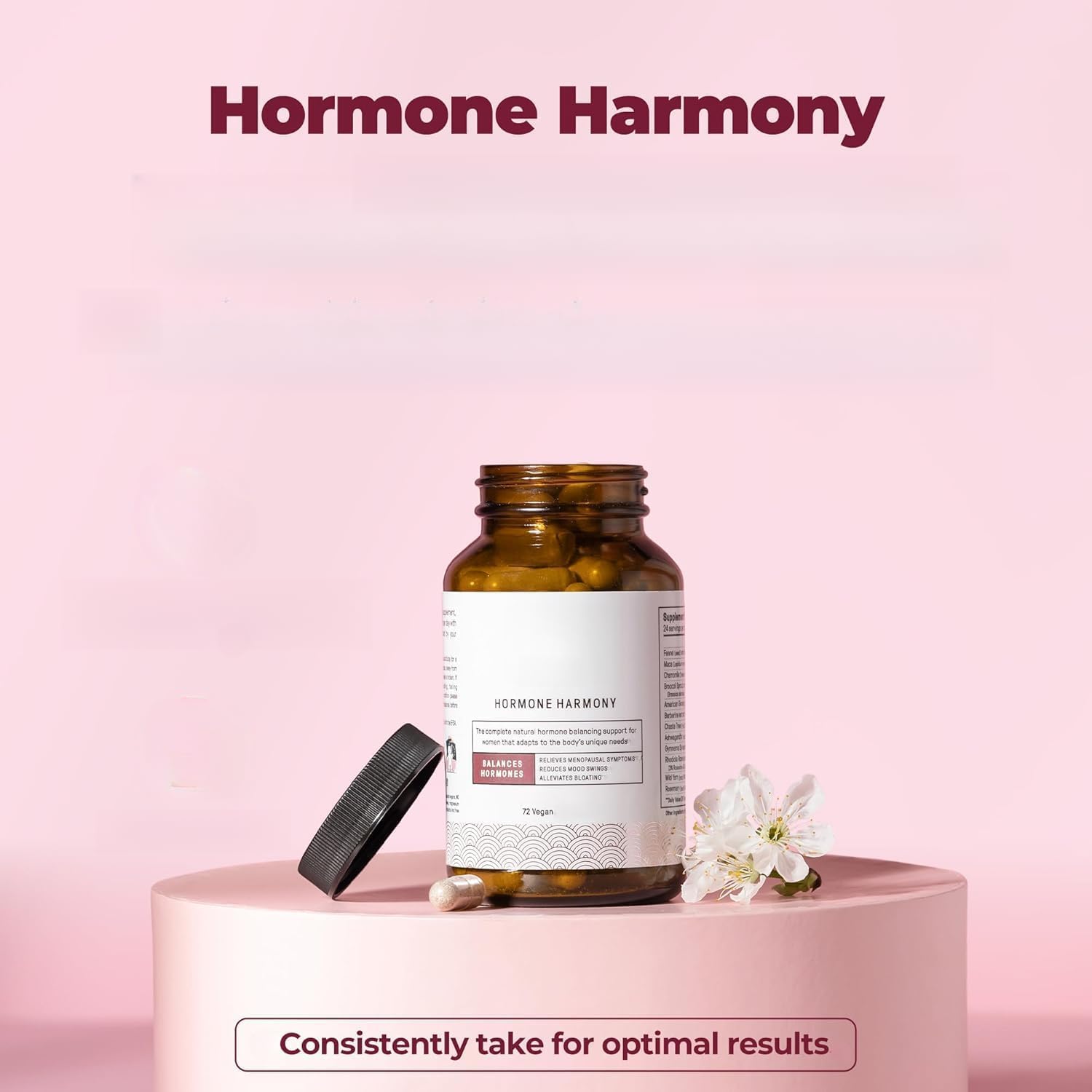 Weibliches Glückshormon, Linderung für Wechseljahre und Perimenopause – Hitzewallungen, Nachtschweiß, Stimmungsschwankungen, Hormonharmonie,1pack