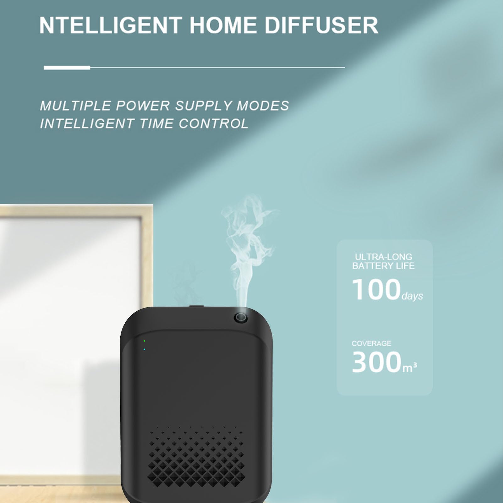 Asixxsix Inteligentna maszyna zapachowa, dyfuzor olejków eterycznych 150 ml, dyfuzory do aromaterapii z technologią zimnego powietrza, dyfuzor zimnego powietrza Bluetooth do domu (BLACK)