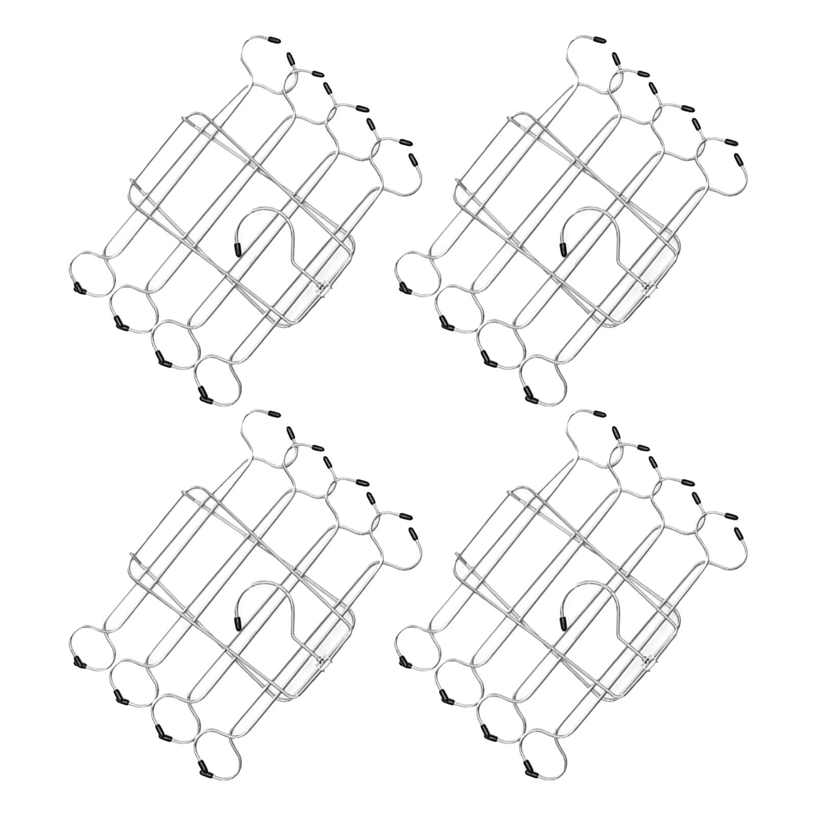 Cabilock 4 Stück Faltbare BH Aufhänger aus Metall mit 360° Drehbarem Haken Platzsparend für Kleiderschrank Organizer Multifunktional für Tops Gürtel Schals und Dessous Silber