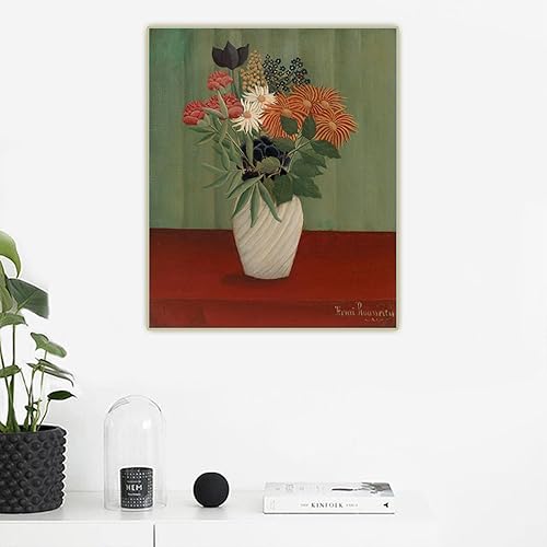 Miniatura 2 de Arte de pared de estilo chino. Ramo de flores con assteres y tokyos de China. Arte de pared de lienzo para decoración de dormitorio Imagen 131.2 x