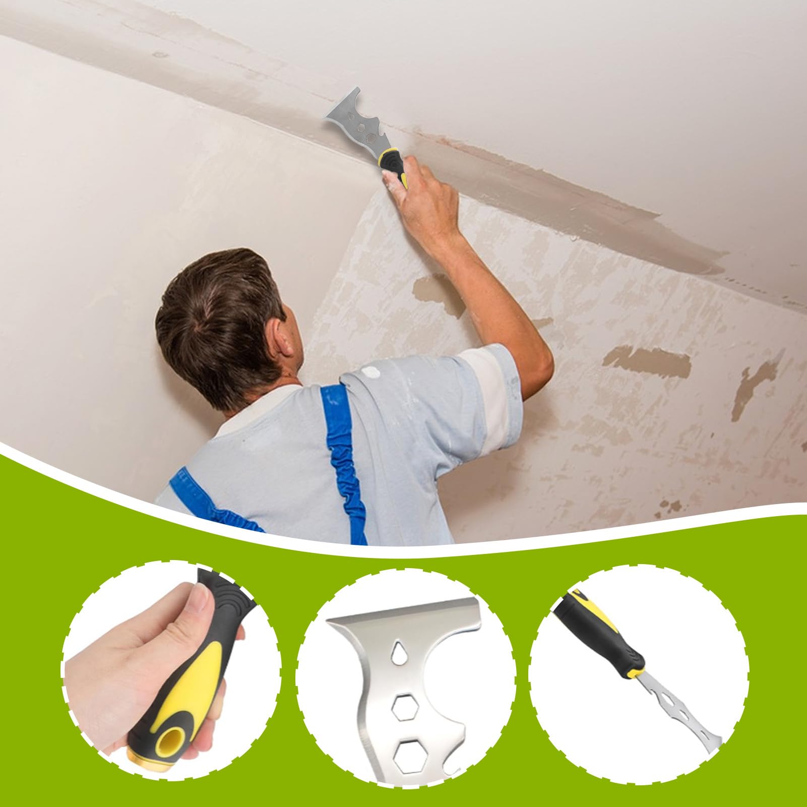 Juego de Herramientas para Vitrales | Kit De Herramientas De Montaje De Ventanas con,Accesorios De 5 Piezas para Renovación De Sellador Y Masilla En Reemplazo De Vidrios