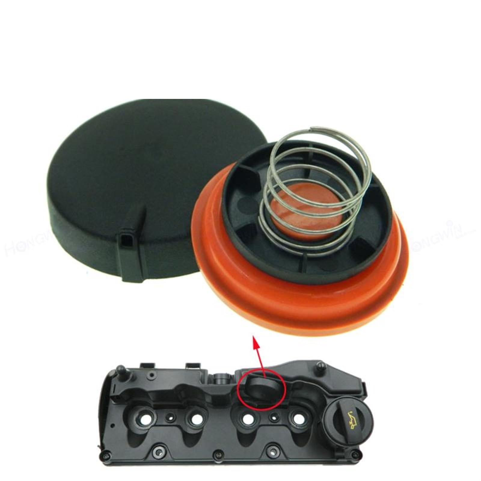 03L103469 Nuevo Kit de reparación de Tapa de válvula PCV Tapa de válvula con Membrana 1.6TDI, 2.0TDI, 3.0TDI, for VW, for, A4 A6 Q5 059103470AS Kit de válvula PCV para Coche