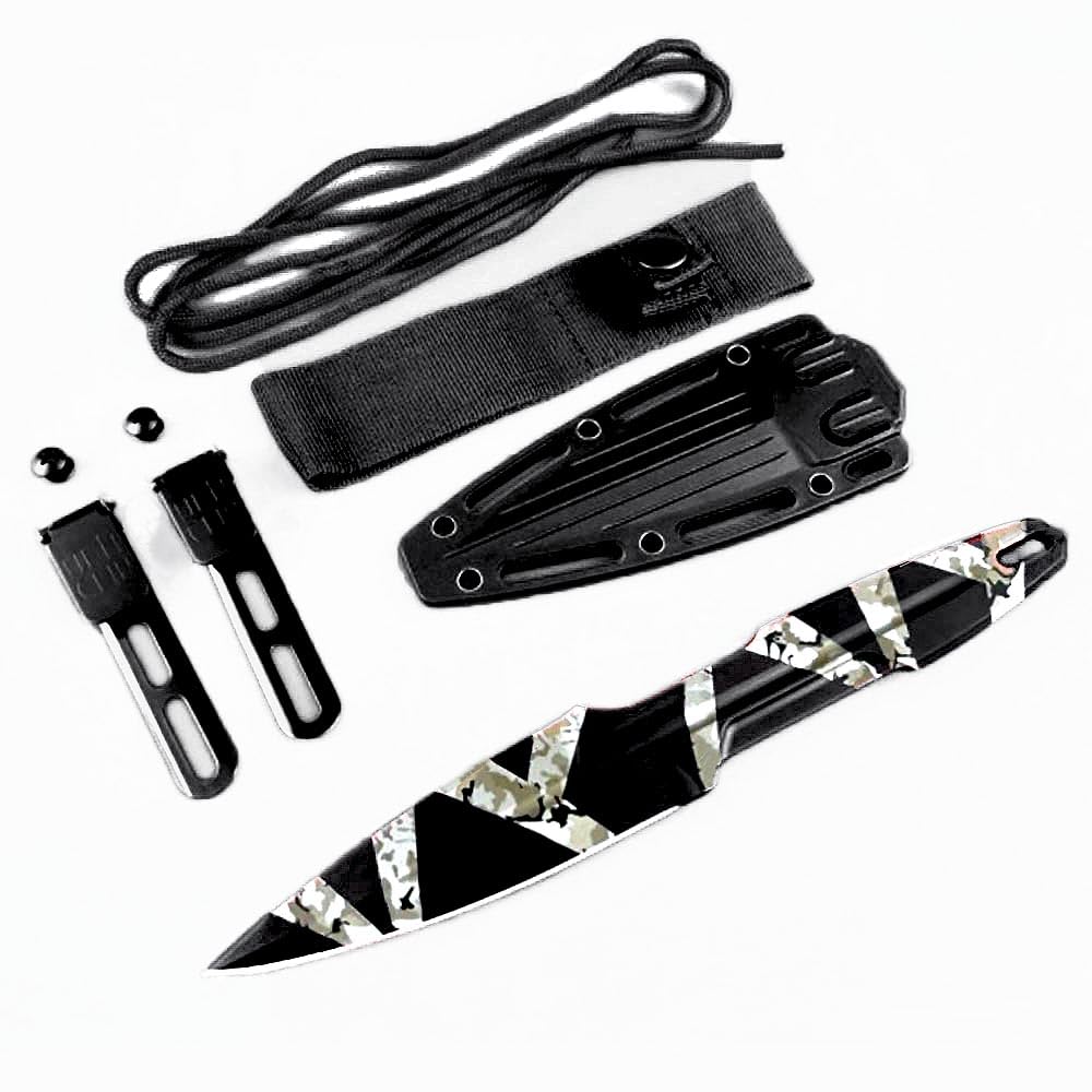 Kleines handliches werkzeug stahl messer scharf rutschfest bunt Survival Tragbare Camping outdoor messer edc Jagdmesser Gürtelmesser Taschenmesser N690 Neck knife gegen feststehendes messer scheide