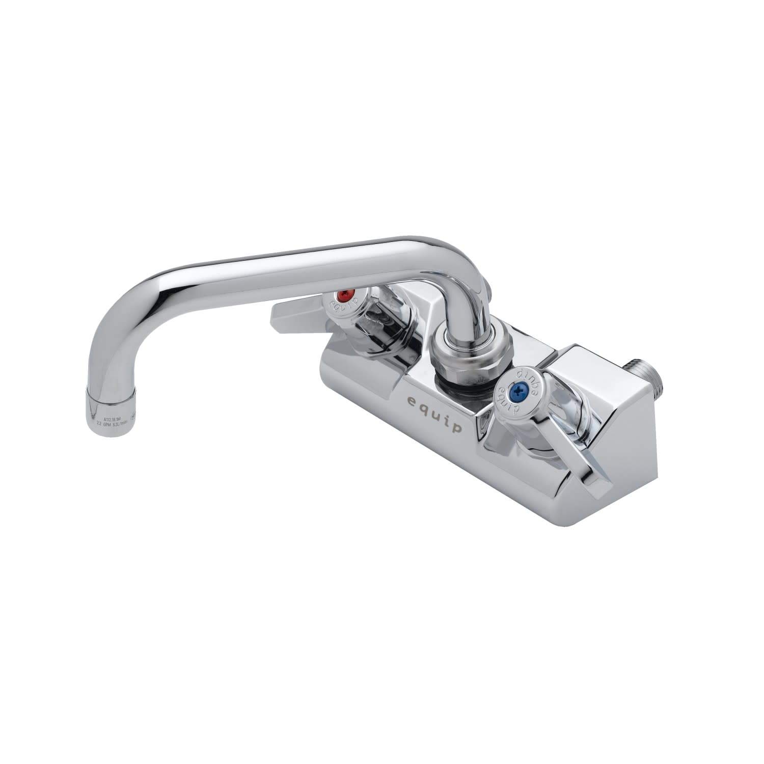 Equip 4" Wall Mount Faucet with 6" Swing Nozzle by T&S Brass – not_applicable, Brass, White, Model 5F-4WLX06