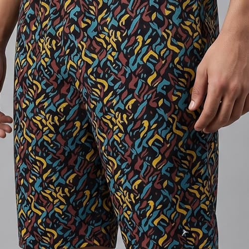 Image of Amul Comfy Men's Cotton Rich Printed Bermuda-Pack of 2- Assorted