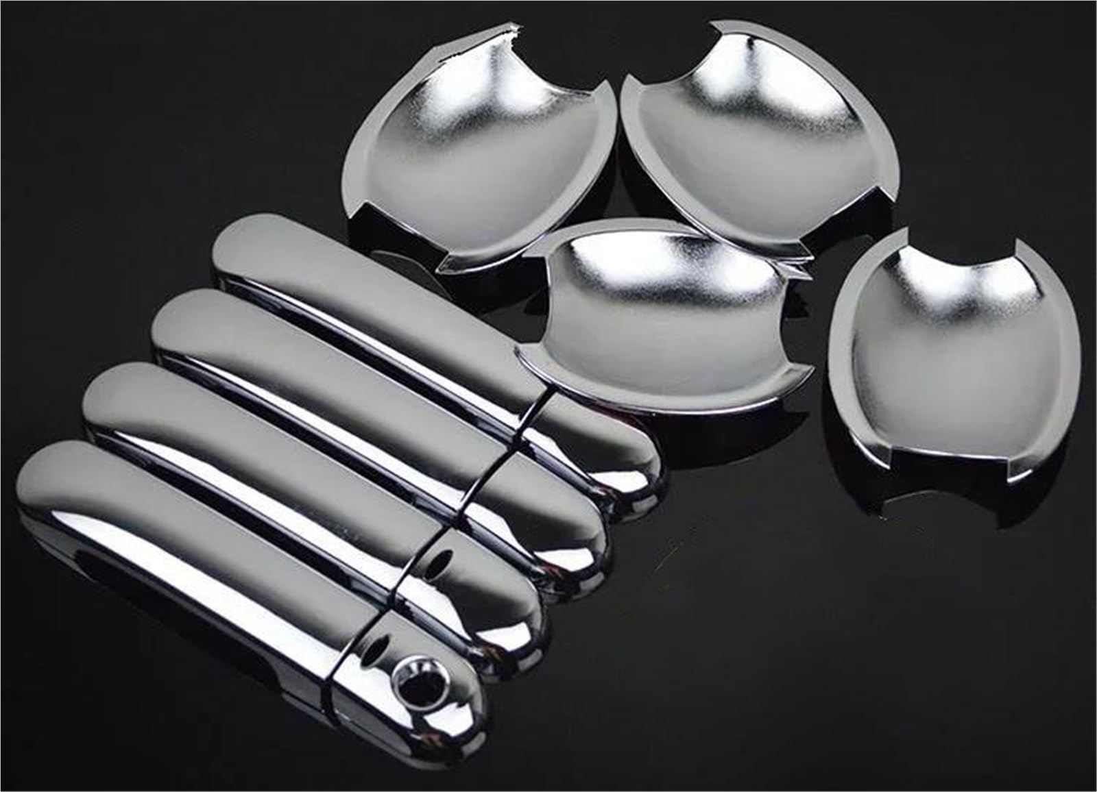 Nmjlqw Handle Bowl 2 Button Exterior Decoration Door Handle Covers Accessories Stickers For Nissan For Tiida C11 2004-2011 For Latio For Versa 2006(Handle Bowl 2 Button)