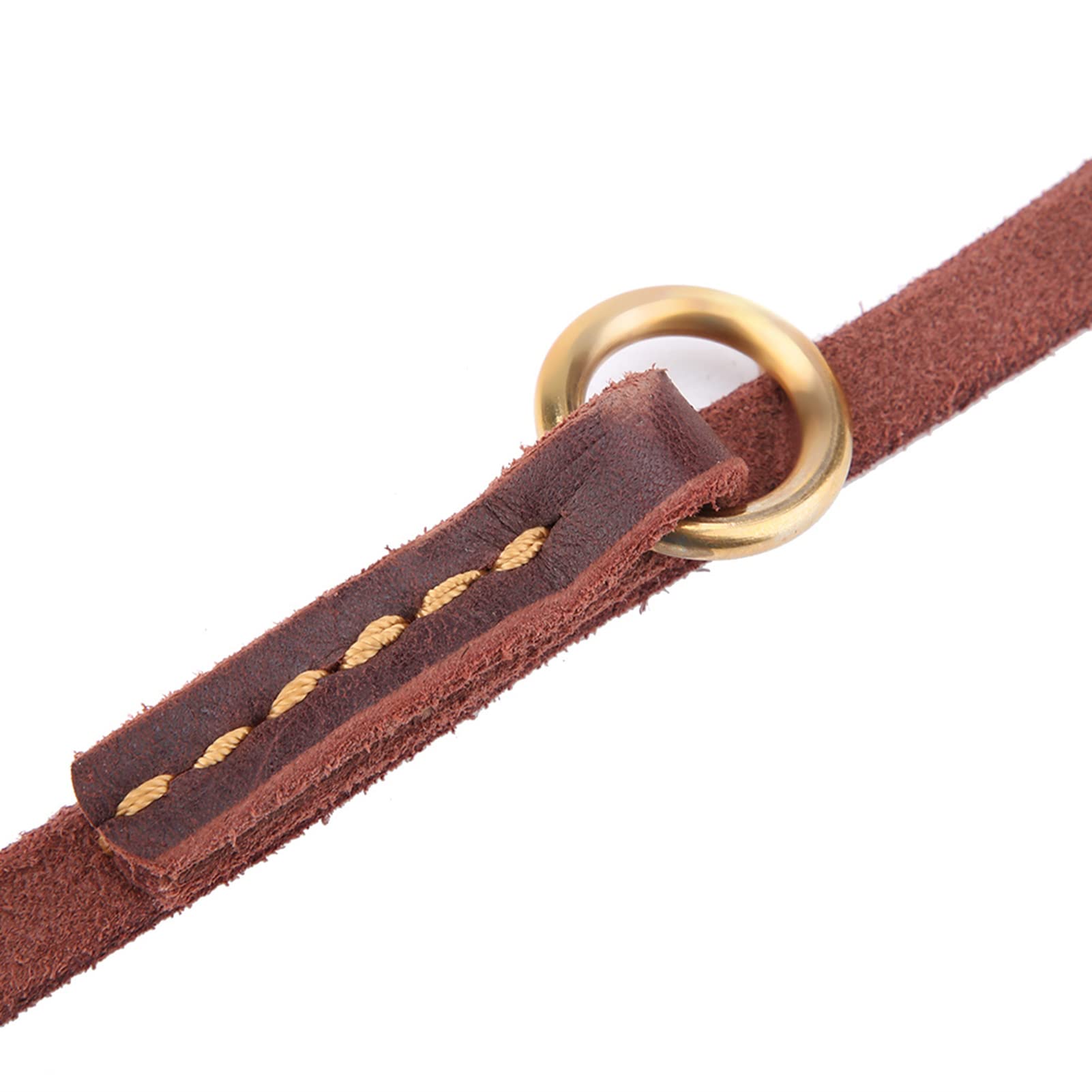 Hundelederband Leder Hundeseile Mehrfach Verstellbar, Hundeleine aus Leder Dopelleine mit komfortablem Gepolsterter Griff für Zwei Hunde 230x1.2 cm