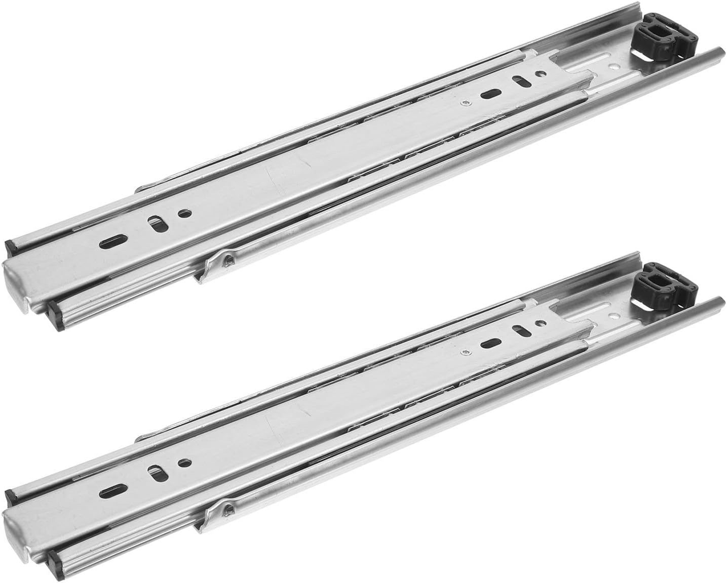 Alipis 10-inch Stainless Steel Side Mount Drawer Slides, Heavy Duty Ball Bearing Buffer Rails for Tool Box and Cabinet Drawer Replacement Parts, Full Extension, 2pcs Set