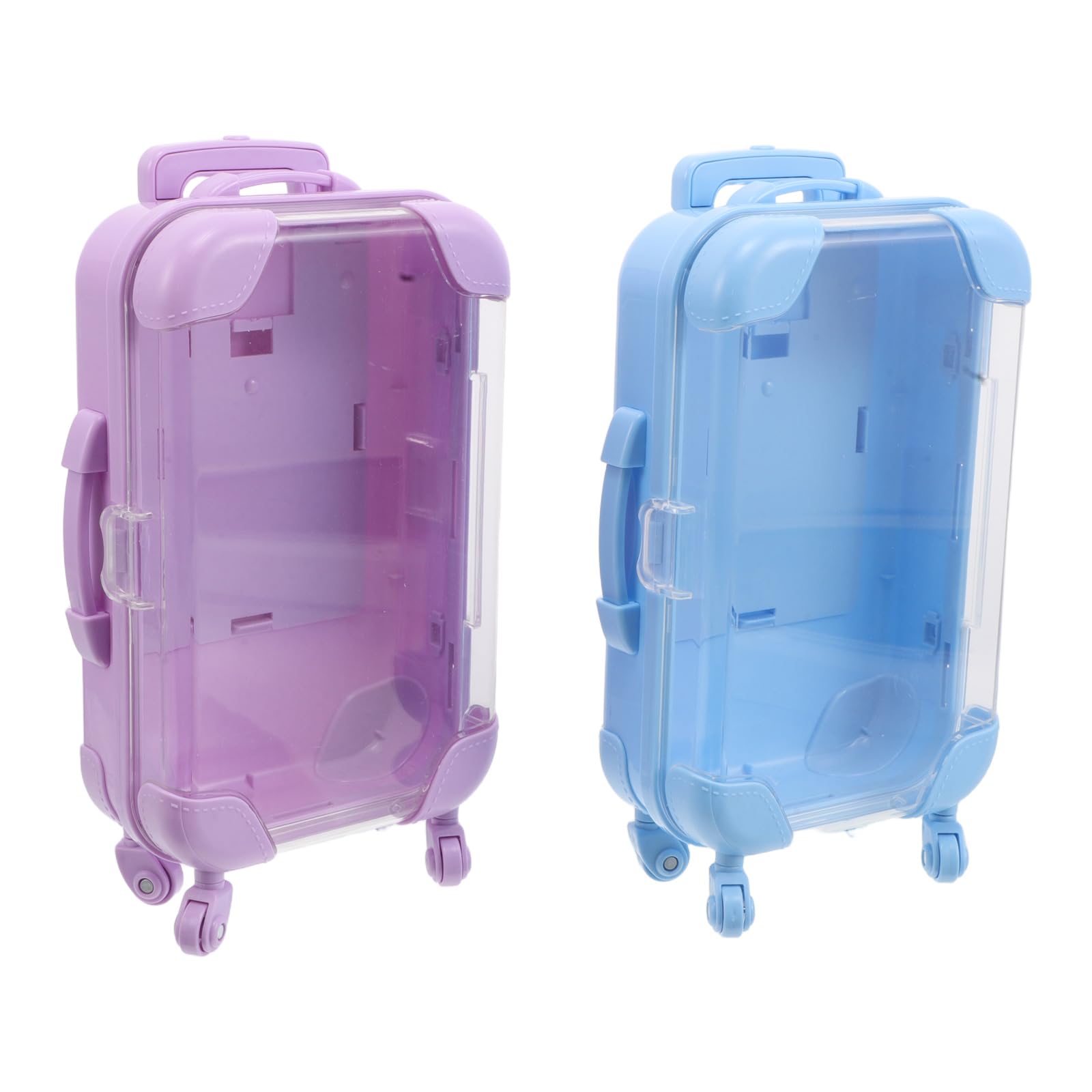 Ciieeo Scatola Regalo a Valigia Trasparente Grande 2 Pezzi in Abs | Portagioie da Viaggio, Uso Multiuso per Gioielli e Gadget, Apertura Facile e Chiusura Rapida, per Ogni Occasione