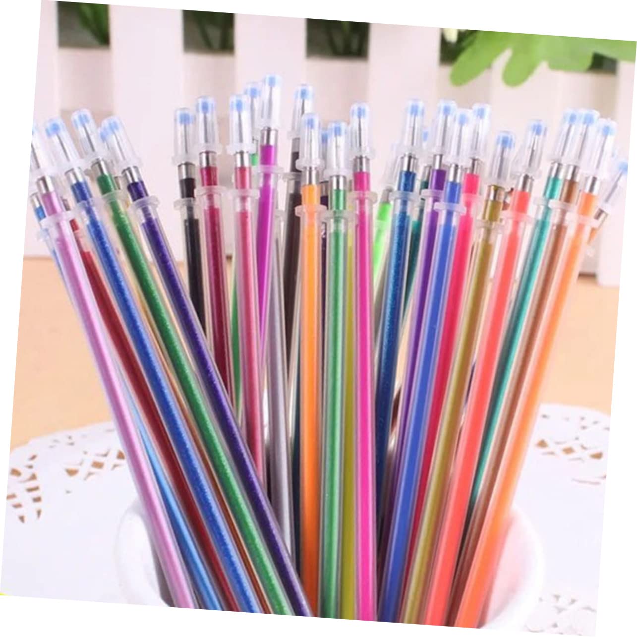 SHINEOFI 300pièces Recharges De Stylos Gel Colorés Pour Doodle Scrapbooking Et Dessin Fournitures De Bureau Multicolores