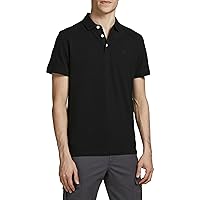 JACK & JONES Jjepaulos Polo Ss Noos Maglietta, Nero