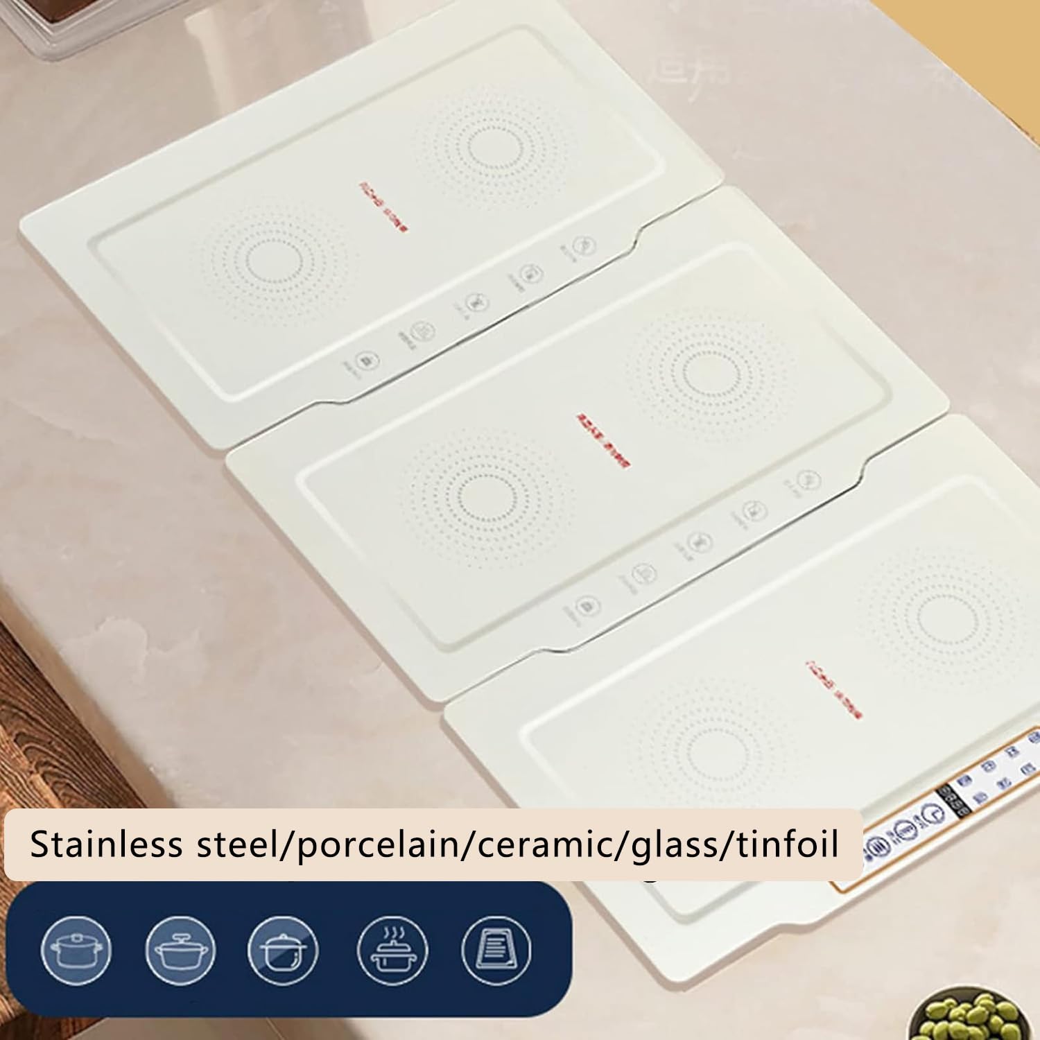 Calentador de Alimentos portátiles Plegables: Plato Caliente de Temperatura Ajustable con Temporizador, Bandeja de Calentamiento eléctrico compacta para Buffet, Mesa, Cocina y Fiestas