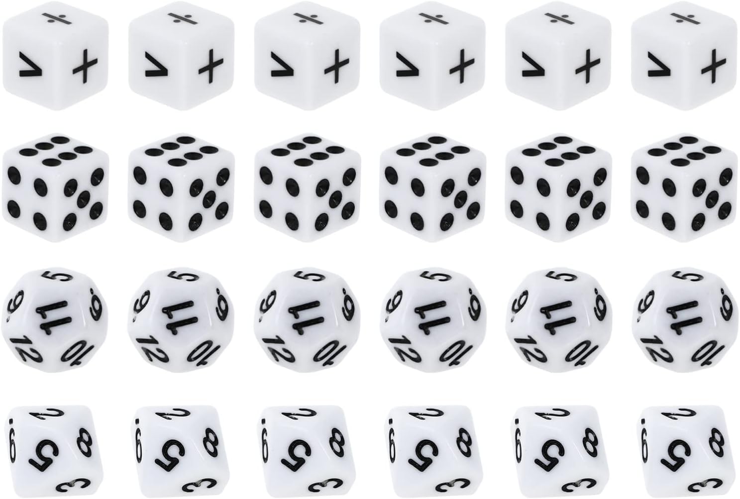 Toddmomy 24 Pcs Teaching Dice Math Dice Games Math Operation Dice