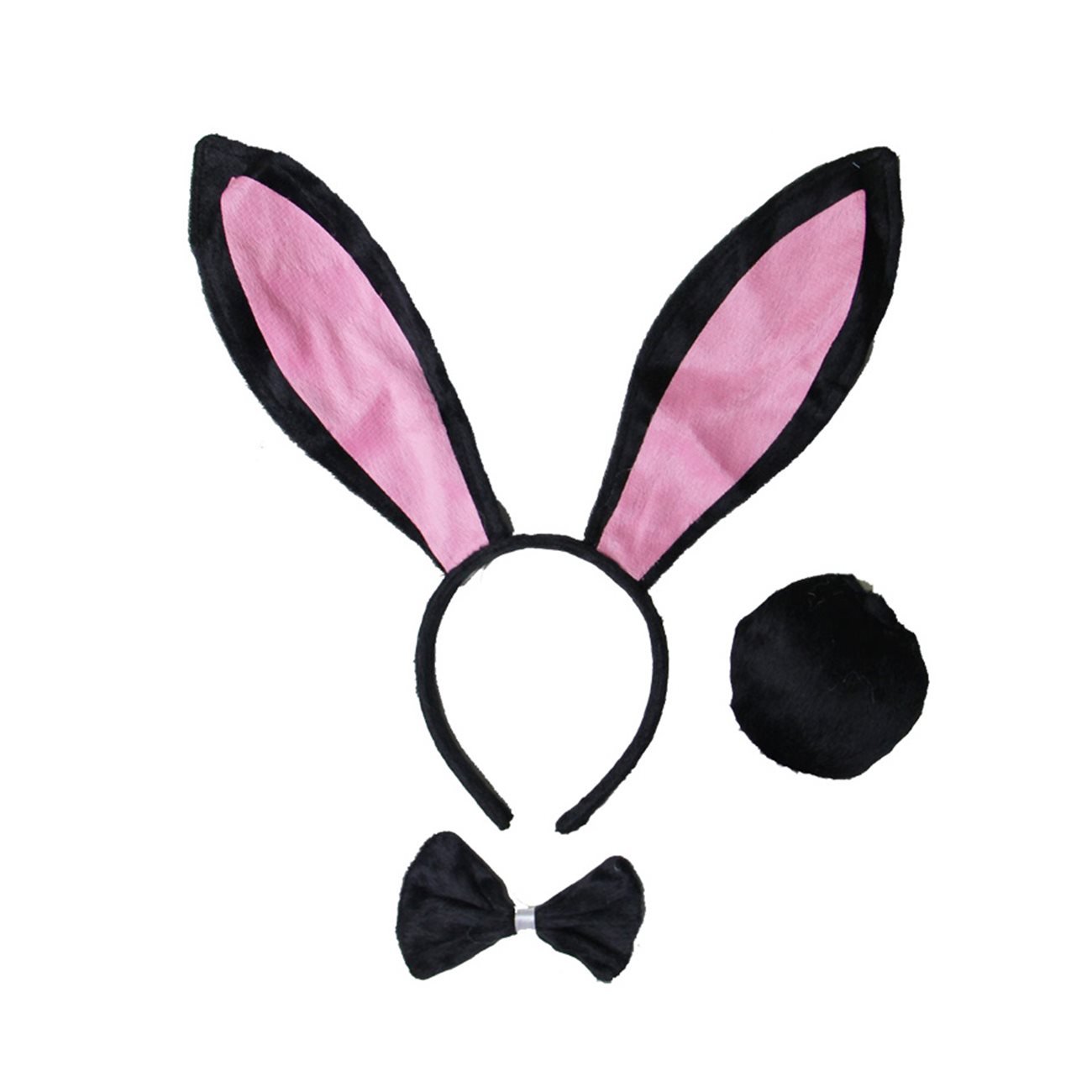 Kirei SuiBunny Rabbit Headband Bowtie Tail Costume Accessories Halloween Dress Up for Kids and Adults